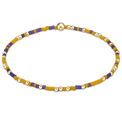 Gameday Hope Unwritten Bracelet - Deep Purple-Golden Yellow