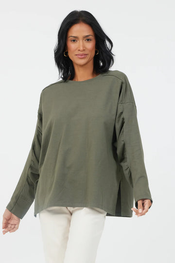 Jamelia Ruched Sleeve Sweatshirt