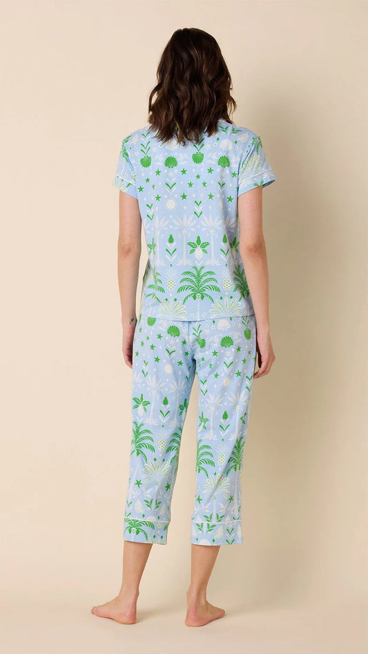 Tropicana Palm Pima Knit Capri Set